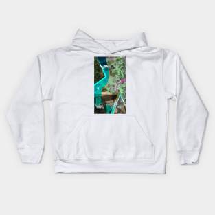 break the risk in ecopop landscape wallpaper collage art Kids Hoodie